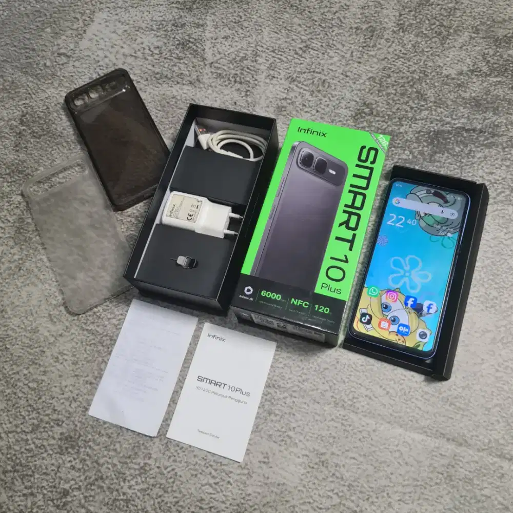 Hp Infinix smart 10 plus ram 8/128 fullset