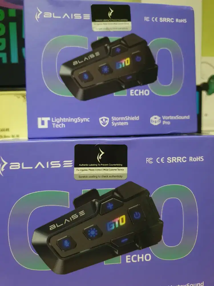 2 Unit Headset Bluetooth Model Intercom Blaise GT0