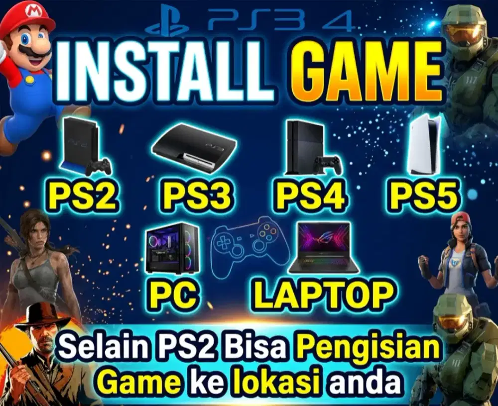 INSTALL GAME PS2 PS3 PS4 PS5 PC LAPTOP