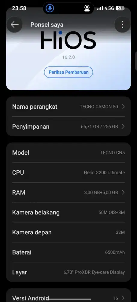 Jual Tecno Camon 50 4G 8/256