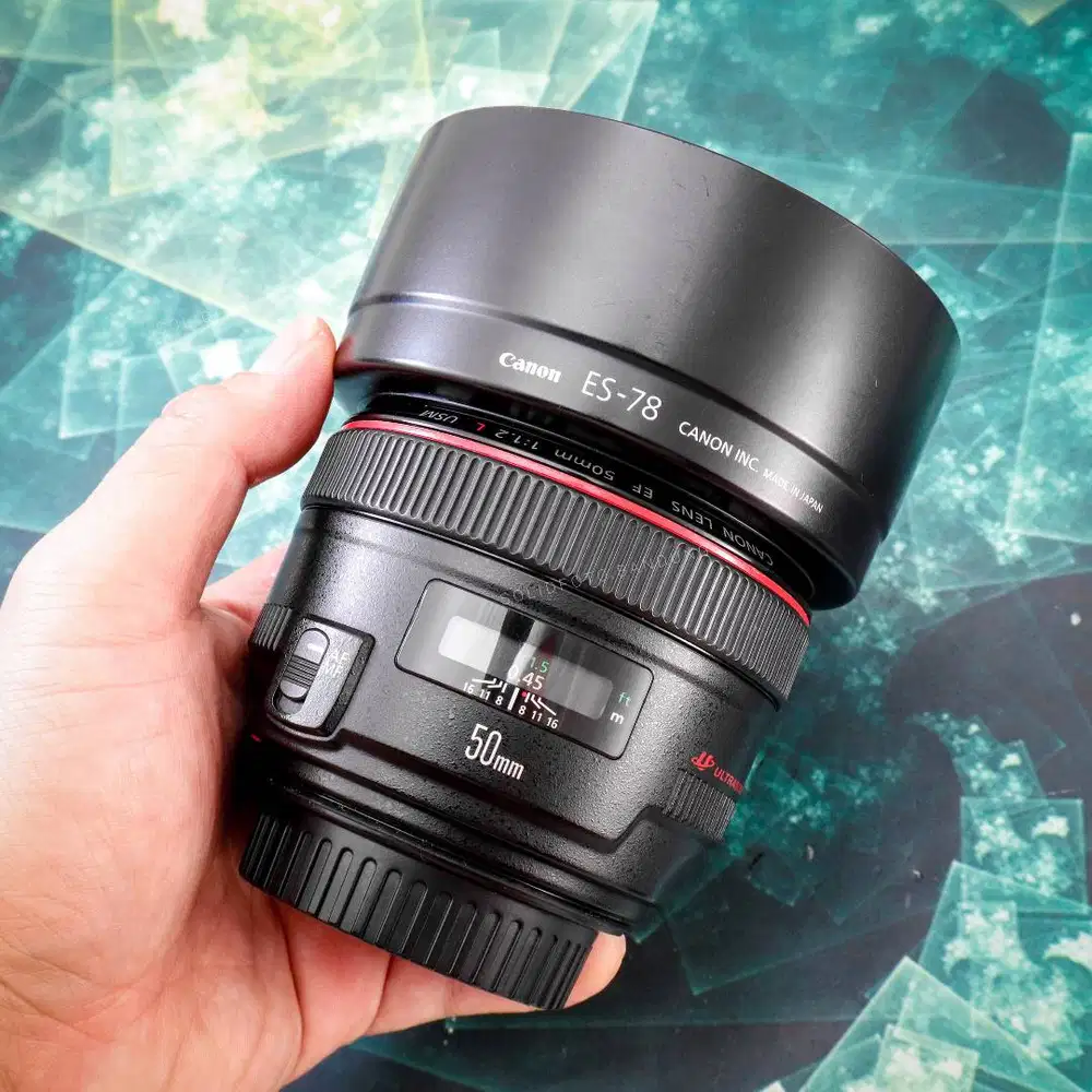 Canon 50mm F1.2 L USM. Fullset Mulus Sekali.