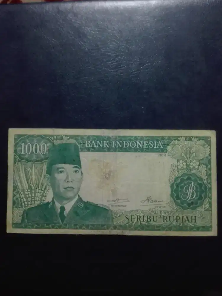 Uang Kertas Kuno Bong Karno 1000 1961.
