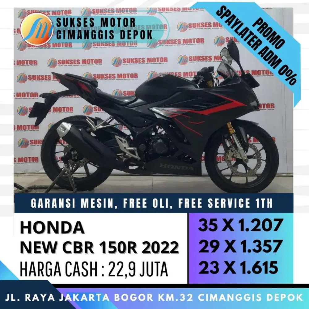 PROMO KREDIT DP 500 CBR 150R 2022 CASH KREDIT [FREE SERVICE 1TH]