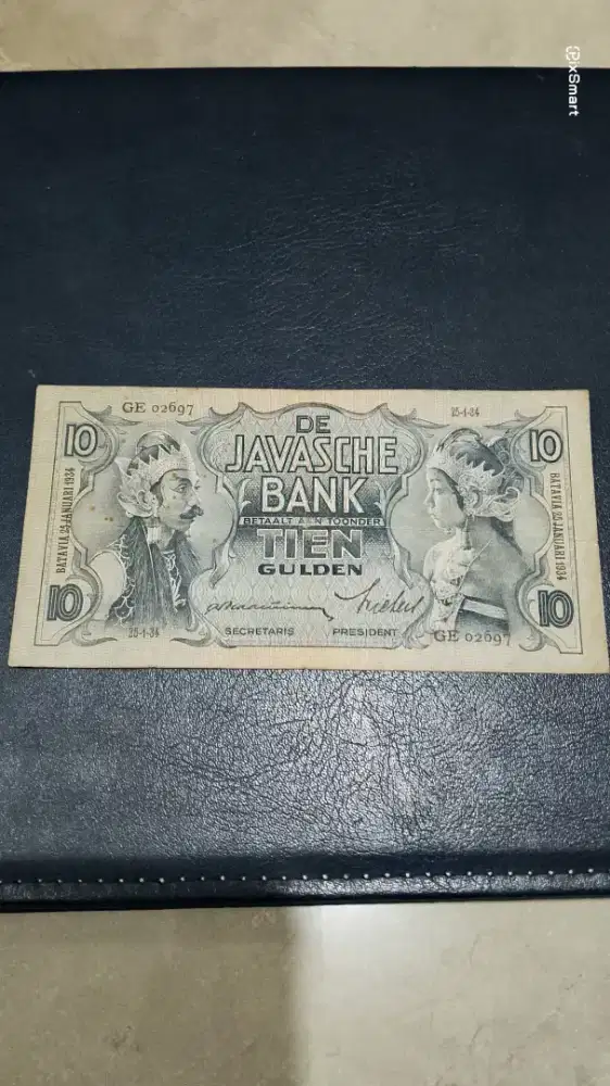 Uang Kuno 10 Golden Gambar Wayang 1934.