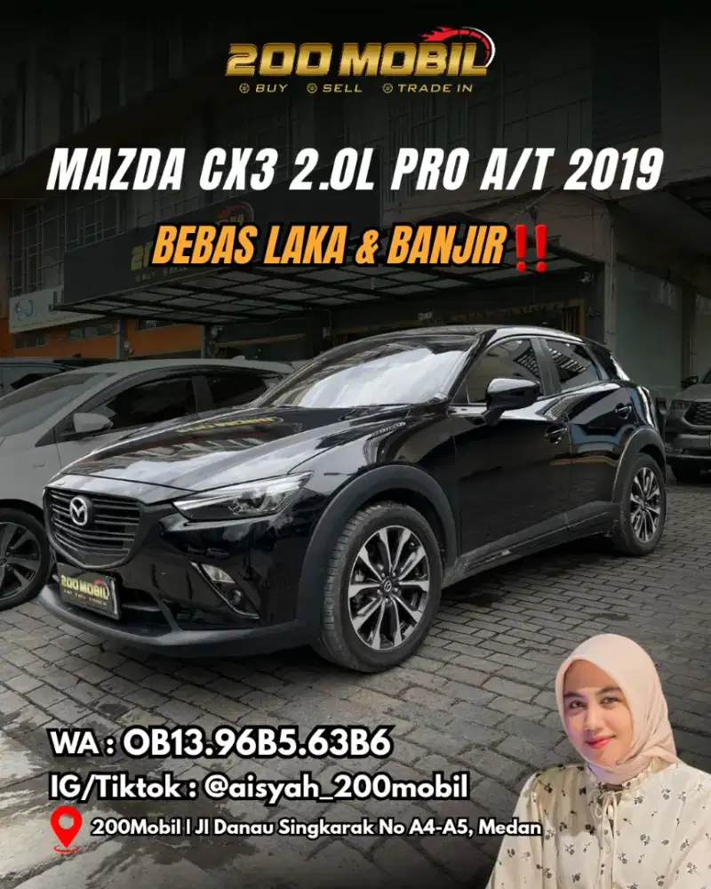 Mazda CX-3 2.0L Pro A/T 2019, Hitam