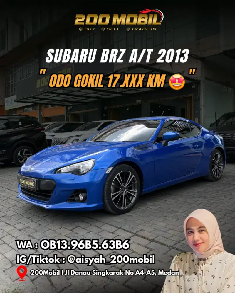 [Plat B] Subaru BRZ A/T 2013, Biru