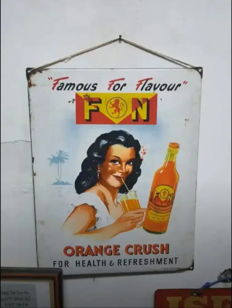 ENAMEL PLAT BESI  ORANGE CRUSH