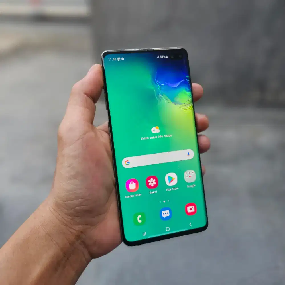 SAMSUNG GALAXY S10 PLUS SEIN 8/128 MULUS TOMPEL TITIK FUNGSI NORMAL