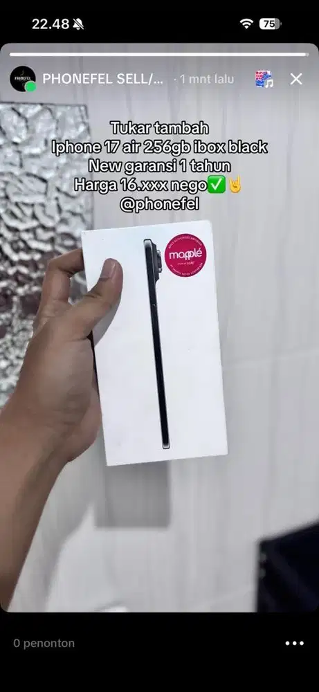 Iphone 17 air 256gb black ibox new
