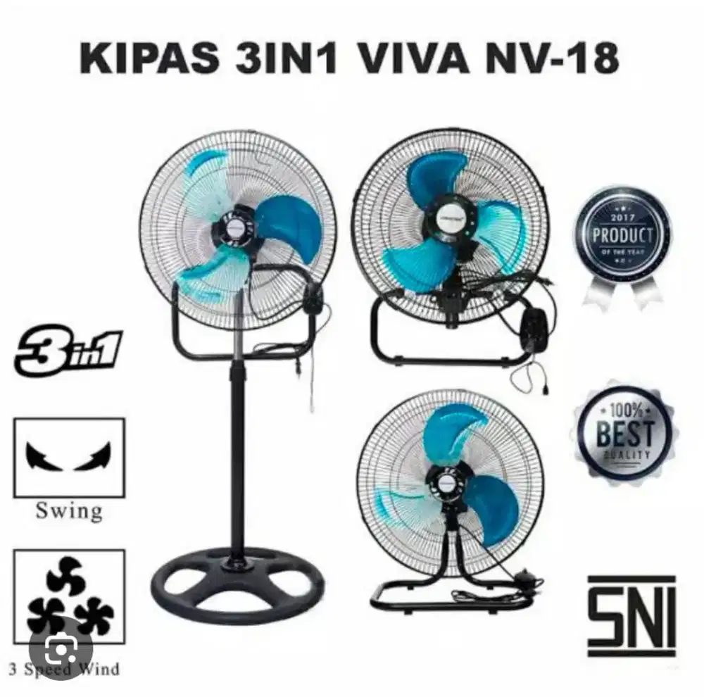 Kipas angin besi 3in1