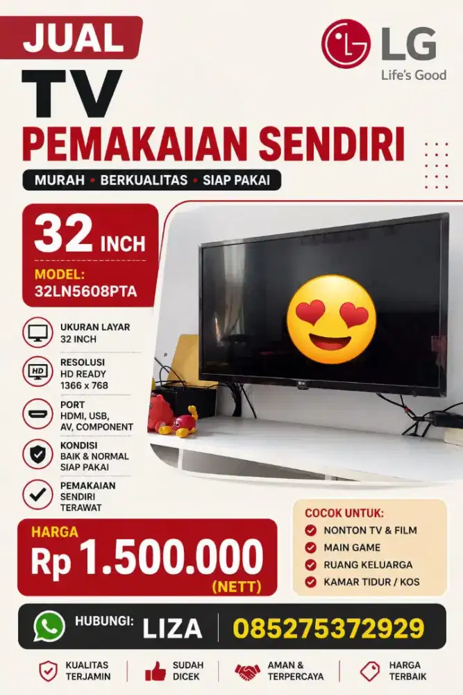 TV LG 32 Inch Kondisi Bagus