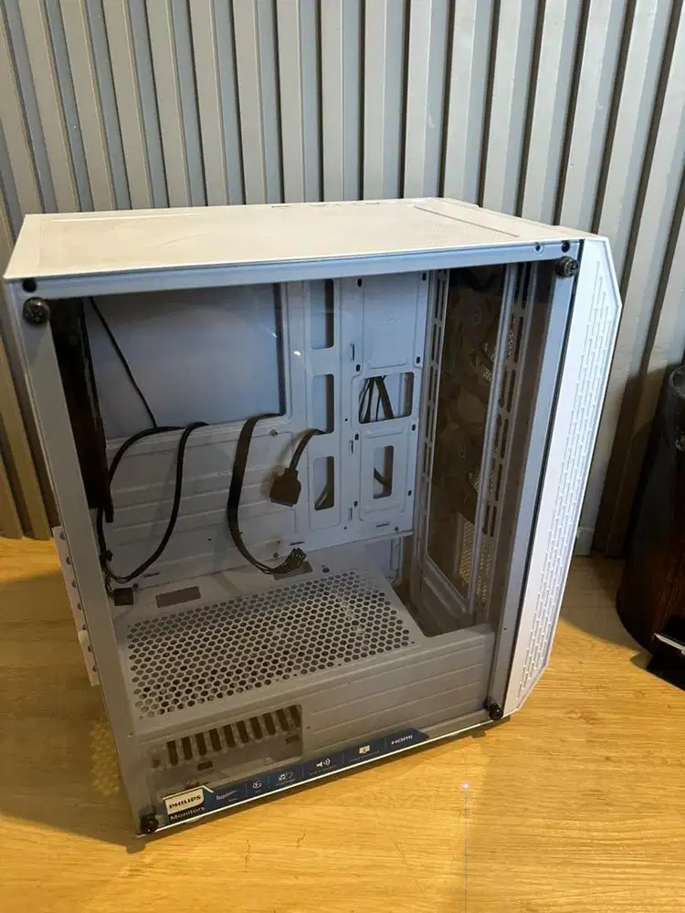 Casing Cube Gaming PC M-Atx Side Panel Tempered Glass Case Computer