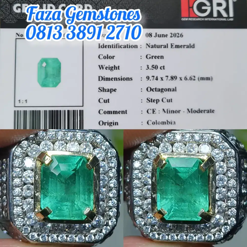 Hq Emerald Zamrud Colombia Minor, Material Kaca & Christal