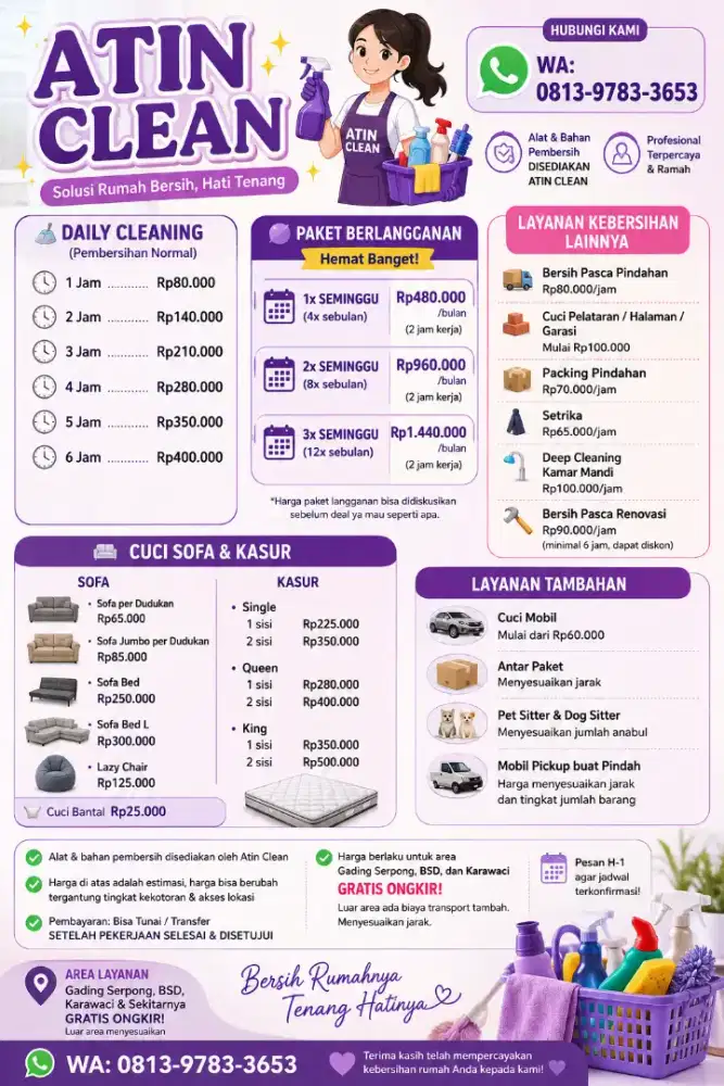 Buka jasa cleaning service area Tangerang