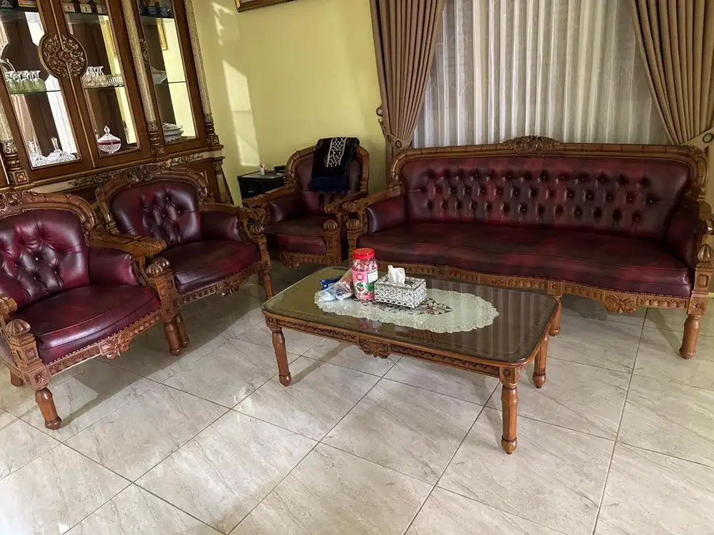 Dijual cepat dan murah Kursi Tamu Jati Bekas