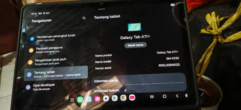 Samsung Tab A11 Plus Wifi Only (Mulus+Garansi Resmi)