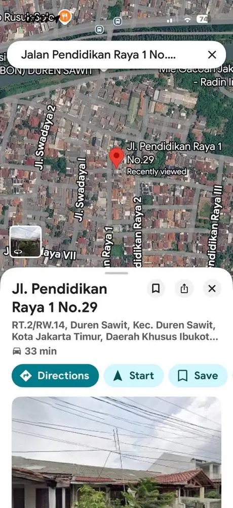 Dijual Tanah rumah tua di Komplek IKIP Duren Sawit