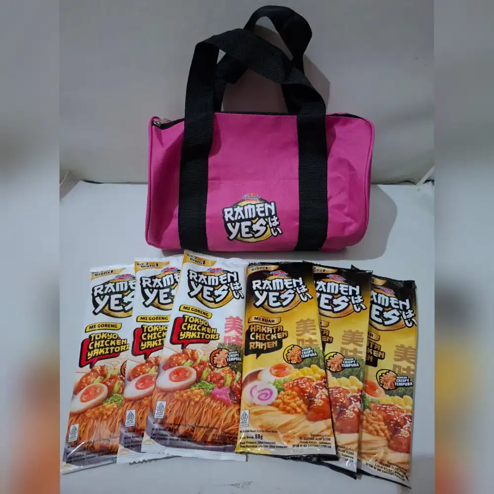 HARGA PROMO: Ramen Yes Sedaap (6 pcs) & Tas Serbaguna