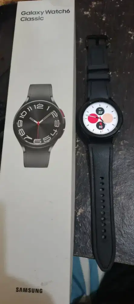 Dijual Samsung Galaxy Watch 6 Classic black like new, original 100%