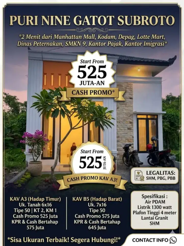 HANYA 2 MENIT DARI MALL MANHATTAN, UKURAN 6X16