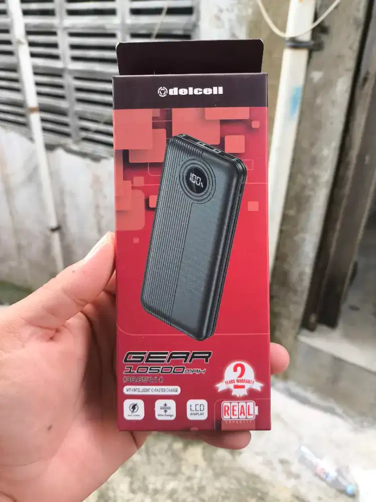 Power Bank Delcell Original 10.500mAh Fast Charging 22.5W Baru
