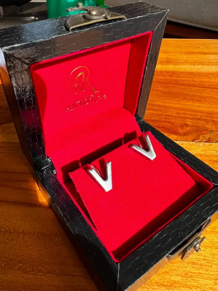 Kancing Manset Pria Perak Elegan – Dalam Kotak, Cocok untuk Hadiah