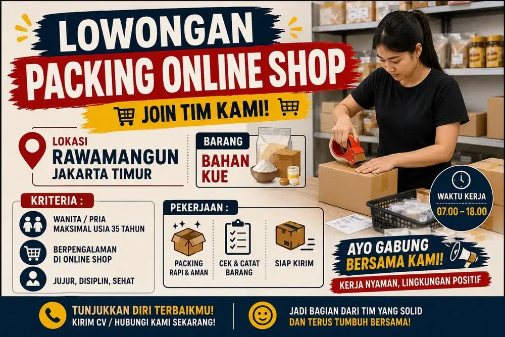 LOWONGAN PACKER ONLINE SHOP