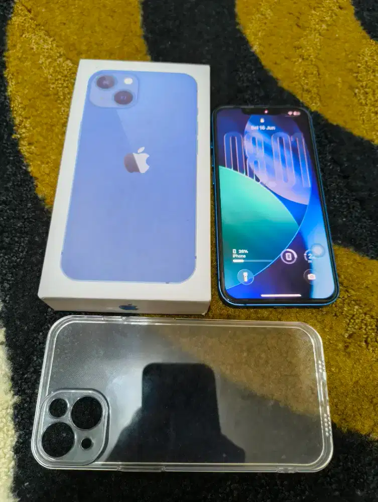 Iphone 13 256gb blue all operator 5G fullset resmi BEACUKAI LL/A MURAH