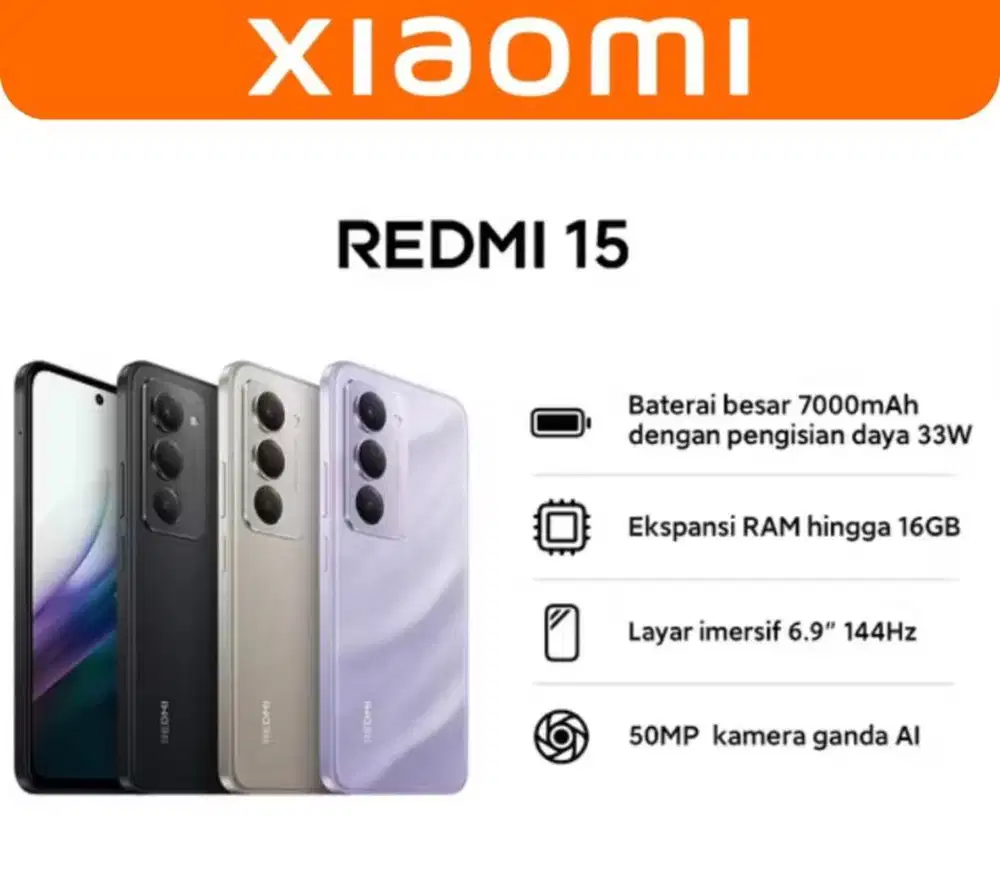 Redmi 15 8/256 gray bisa kredit lewat HCI