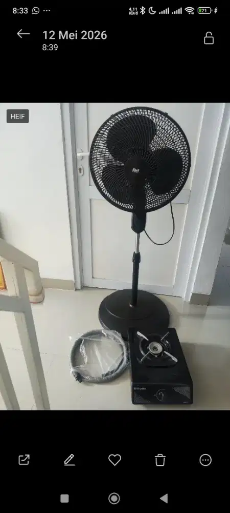WTS Paket Murah: Stand Fan Kris dan Kompor Gas Miyako 1 Tungku