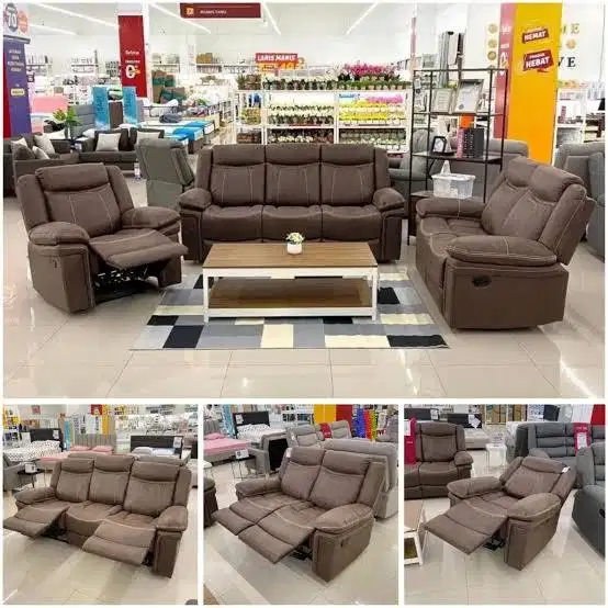 Promo Sofa Set Winchester Recliner Brown