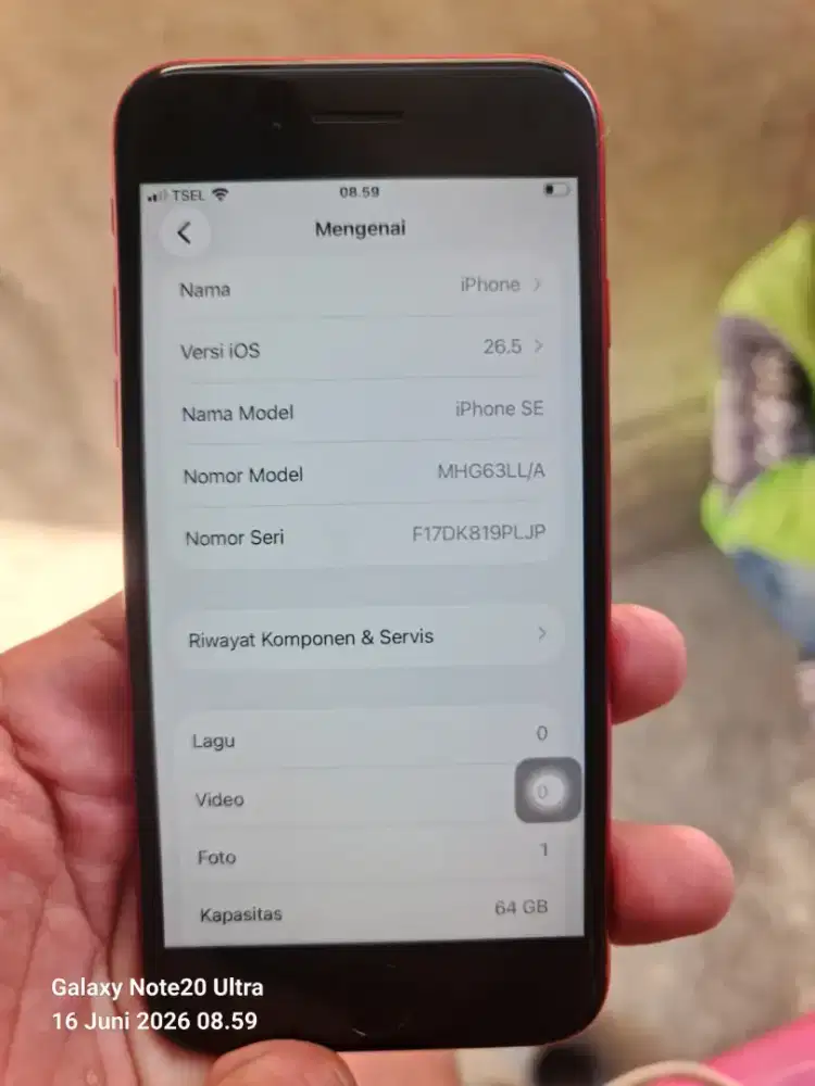iPhone Se generasi 2 2020 iOs 26.5