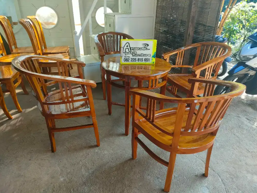Kursi teras Betawi minimalis full kayu jati