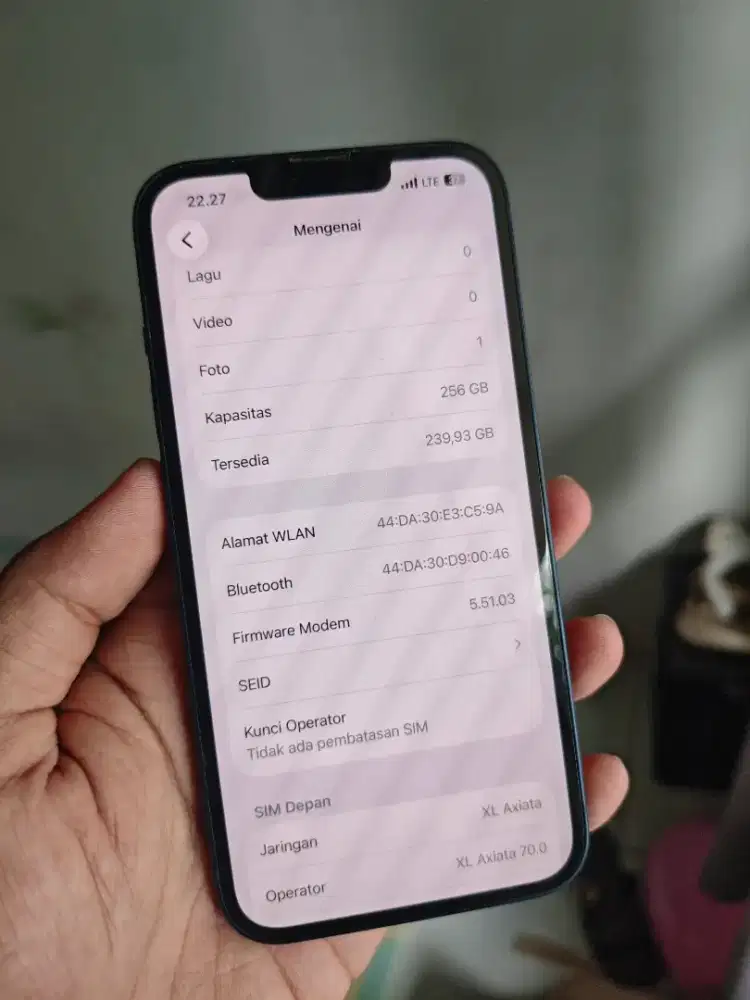 Iphone 13 256GB Hitam Inter