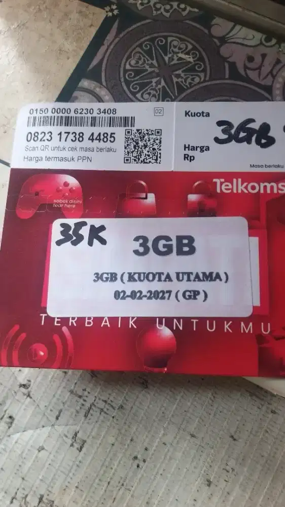 Kartu Perdana Telkomsel 3 GB/30 hr