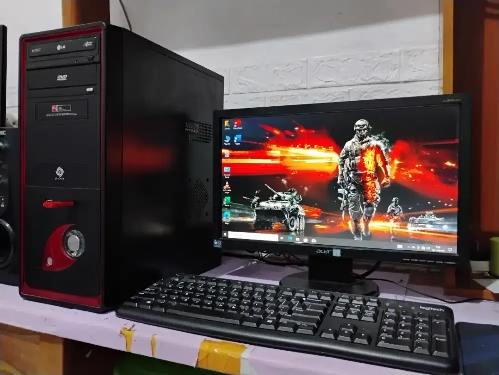 Pc gaming roblox / intel core gen4 + ram 8gb + monitor 19inch fullset