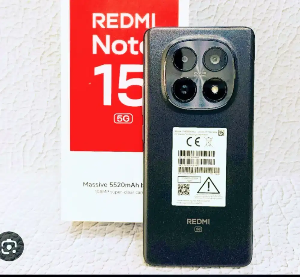 Redmi note 15 5G 8+5/256 hitam fullset