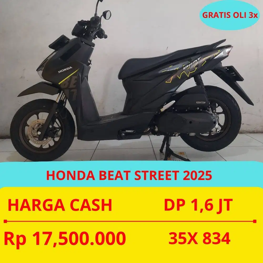 HONDA BEAT STREET 2025 DP MURAH 1,6 JUTA GUYS