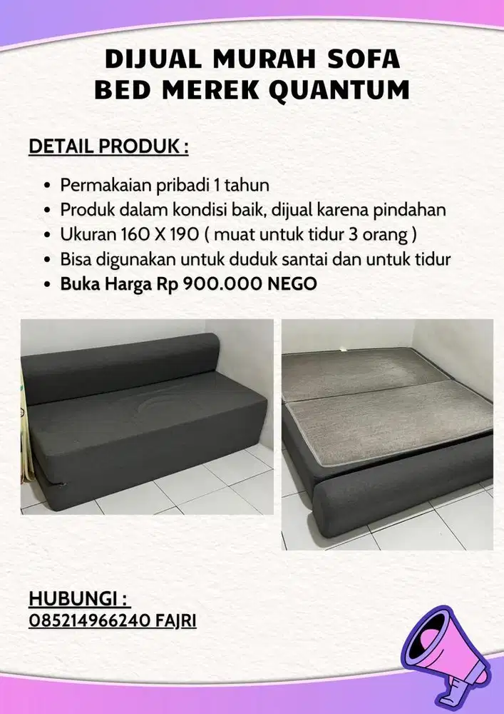 DIJUAL SOFA BED