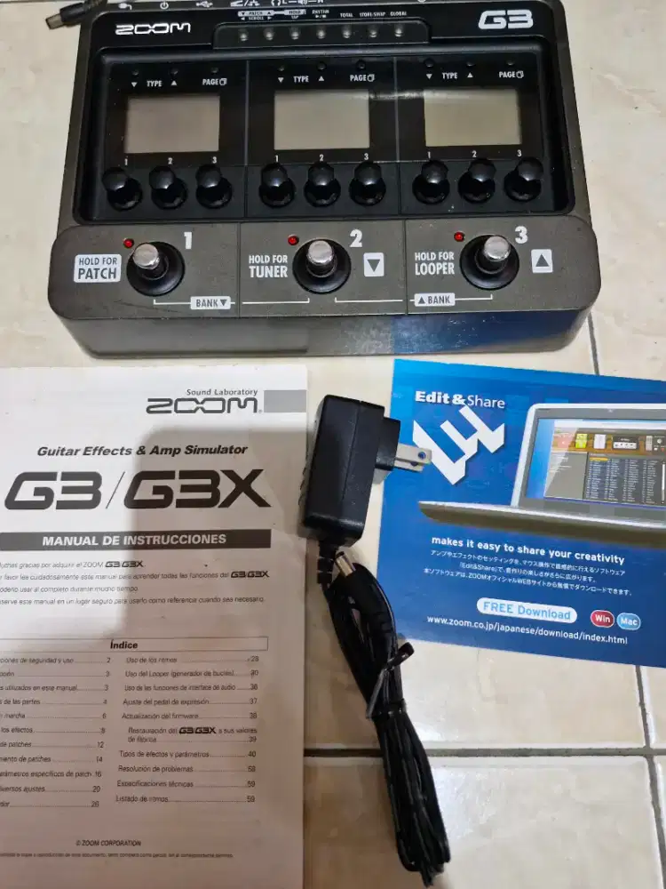 Efek Gitar Zoom G3 beli langsung di Jepang