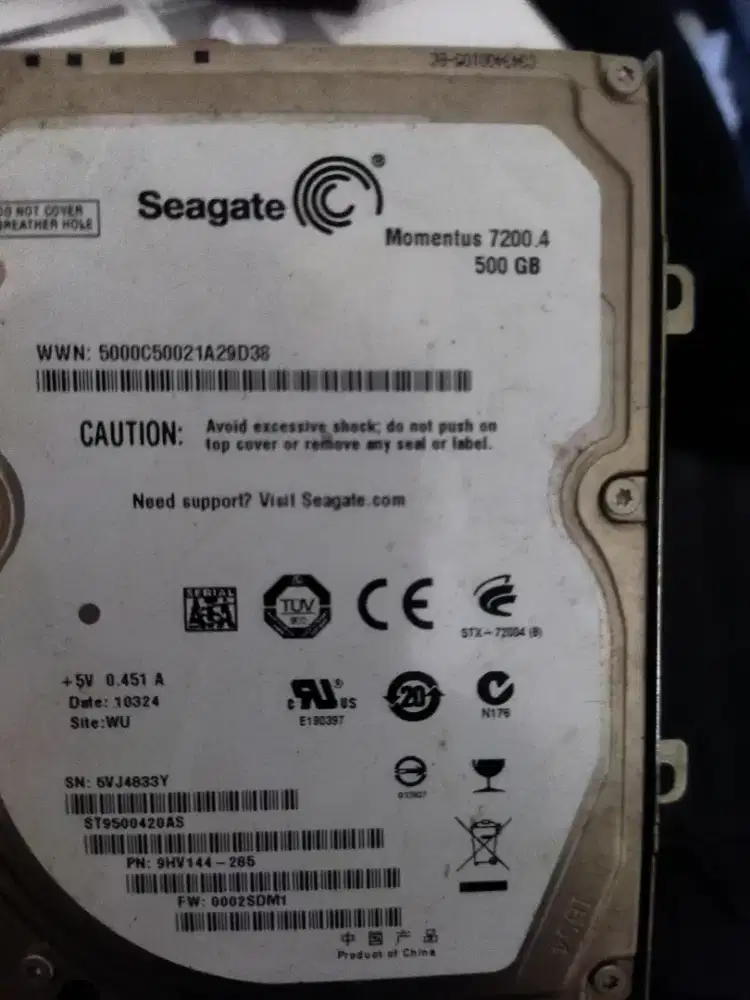 Harddisk Laptop 500gb