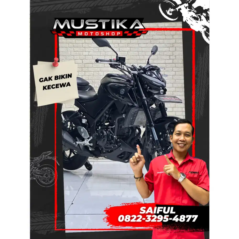 Odo 7rb Simpenan!!Yamaha MT25 Naked 2020 Black Plat B Mulus-Mustika