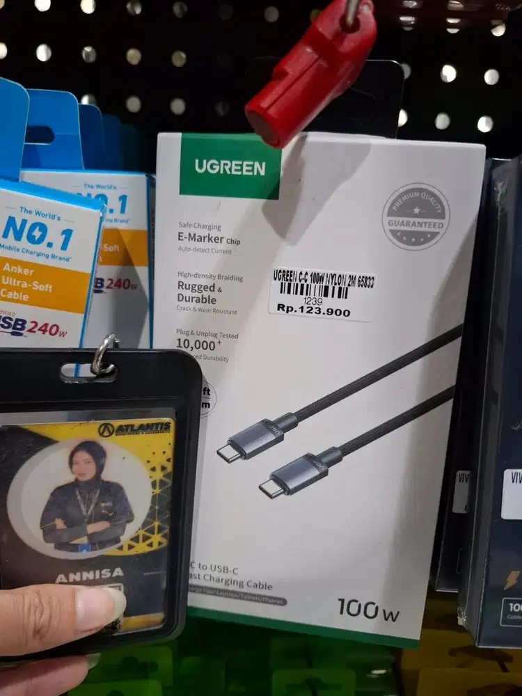 UGREEN C-C 100W NYLON 2M | ATLANTIS DAHSYAT
