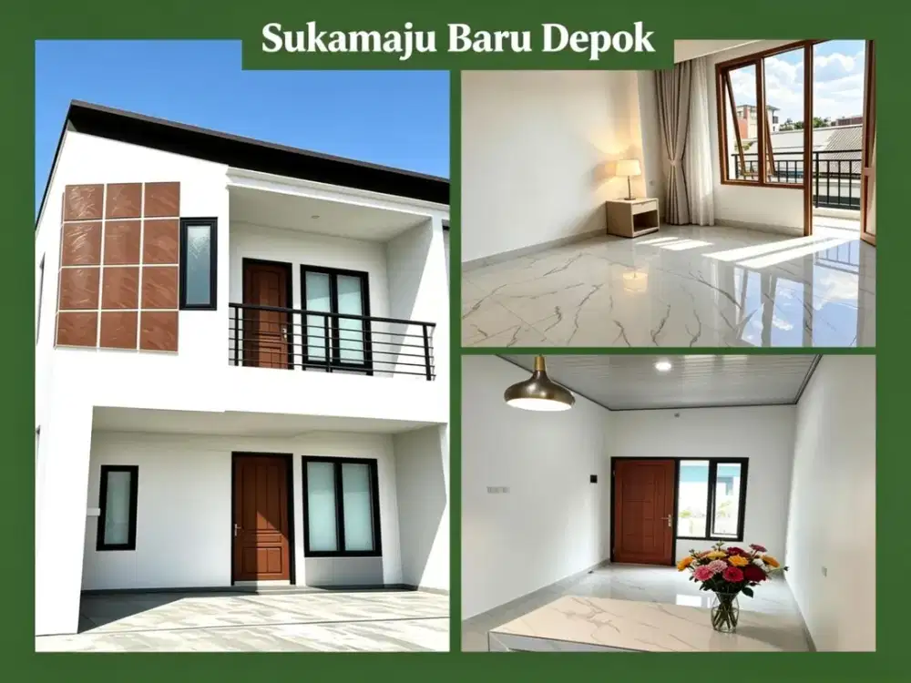 2 Unit Rumah New 2 Lantai Dp Bebas Dekat Pintu Tol Cisalak Depok