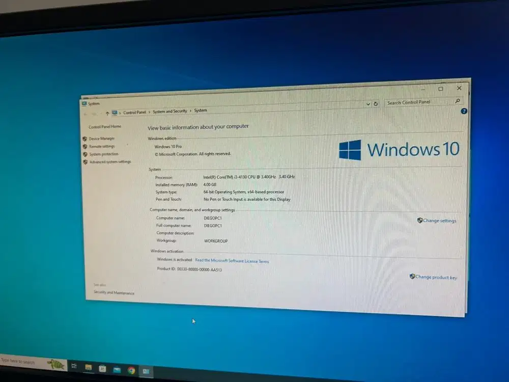 Dell core i3 4130 fullset RAM 4GB original