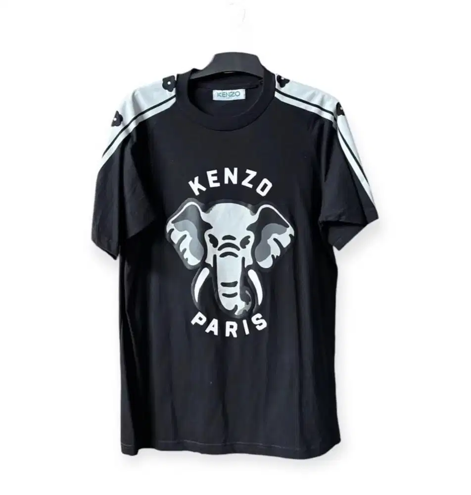 kaos tshirt warna hitam size 77x 54 print kenzo gajah