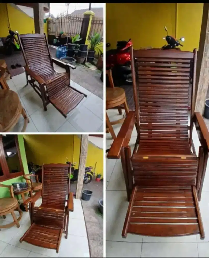 Dijual Kursi Santai Kayu Jati Lipat Premium