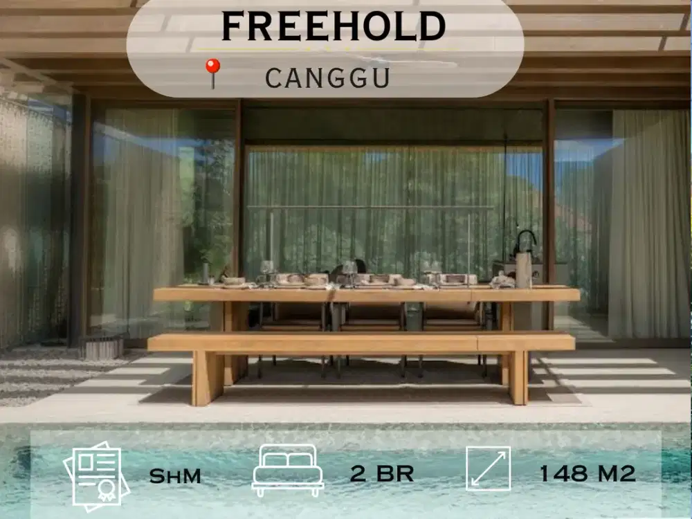 For Sale, 8 Modern Freehold Villa In Canggu Batu Bolong, Bali