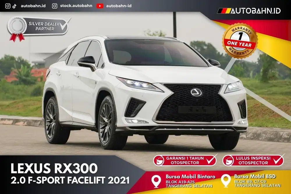Lexus RX300 F-Sport 2021 Facelift White on Red Warranty! X5 x3 glc200