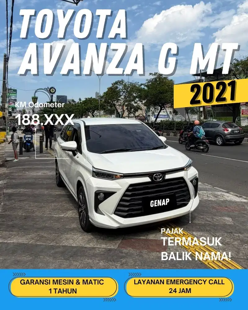 TOYOTA AVANZA 1.5 G MT MANUAL 2021 GENAP